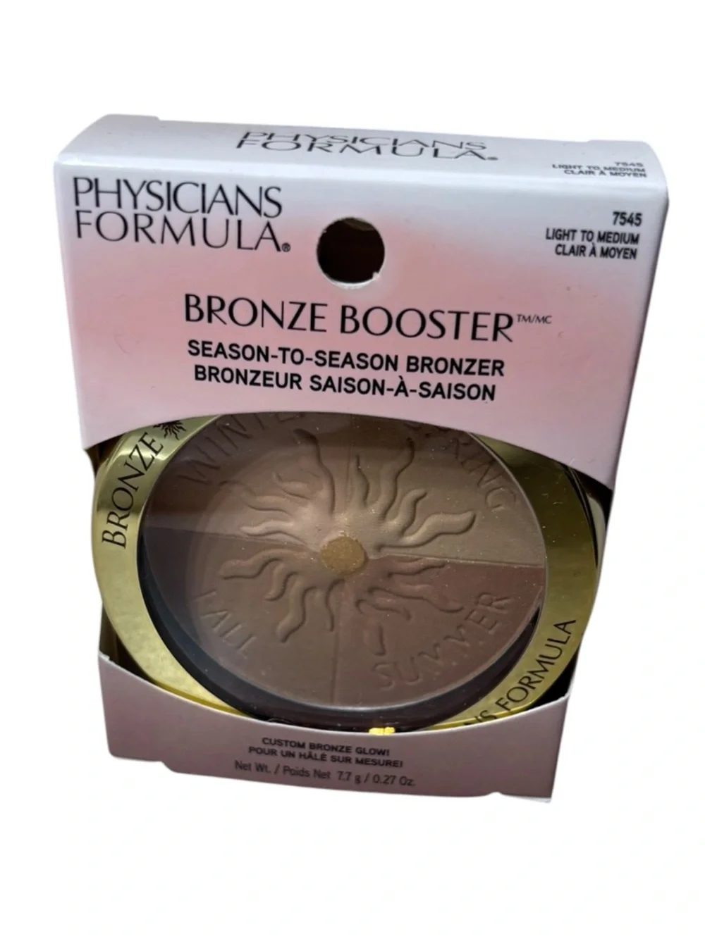 Physicians Formula Bronze Booster Bronzer Light to Medium 7545 Glow Powder NIB